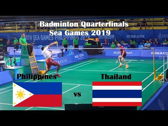 Philippines vs Thailand Badminton Men's Singles Quarterfinals Sea Games