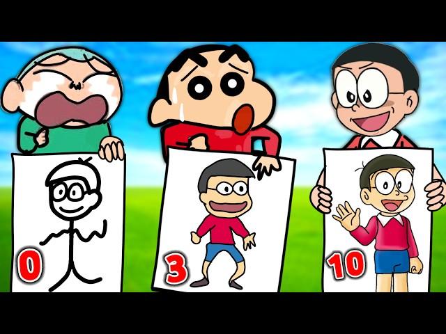 Draw To Win  || Shinchan Vs Nobita 