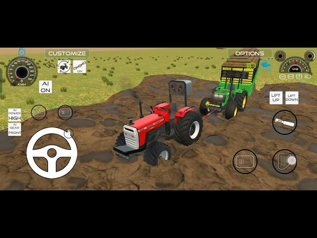 Indian tractor gameplay 3d Loading || off-road game realty #gaming #tractor