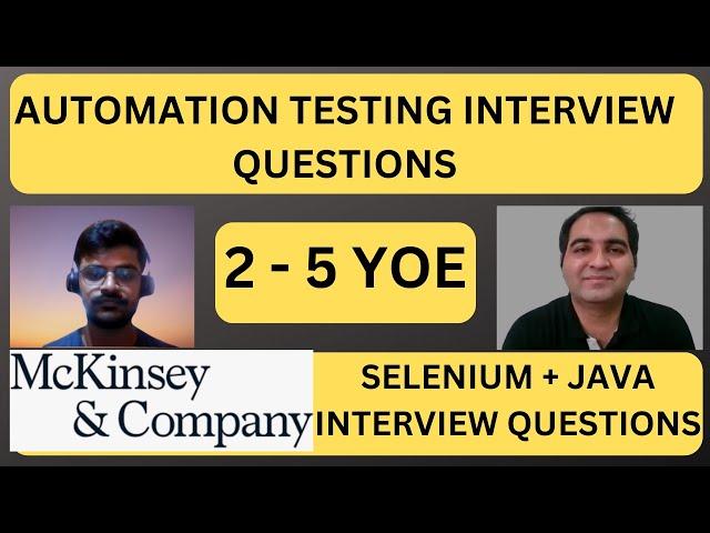 Mckinsey Testing Interview Experience | Real Time Interview Questions and Answers