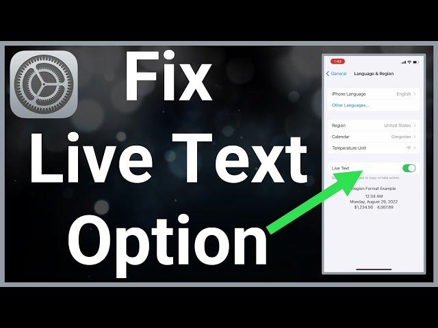 How To Fix & Activate Live Text On iPhone