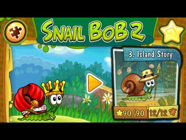 See Snail Bob 2  Island Story  All Stars ⭐ All Puzzles  Walkthrough Gameplay Speedrun