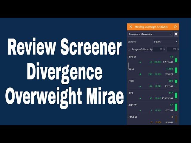 Review Screening Saham Scalping Divergence Overweight Mirae