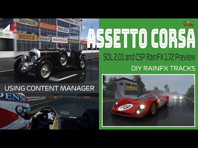 Assetto Corsa DIY RainFX for Tracks using Sol 2 and CSP RainFX 1.72 preview