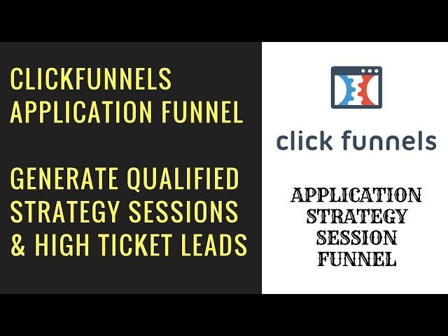 ClickFunnels Strategy Session Application Funnel - This Converts!!!