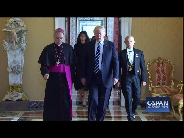 President Trump meets Pope Francis (C-SPAN)