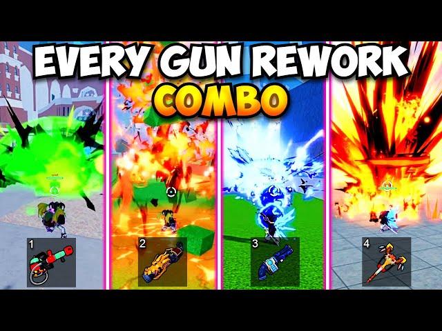 The BEST Combo For Every REWORKED Gun In Blox Fruits Update 24!