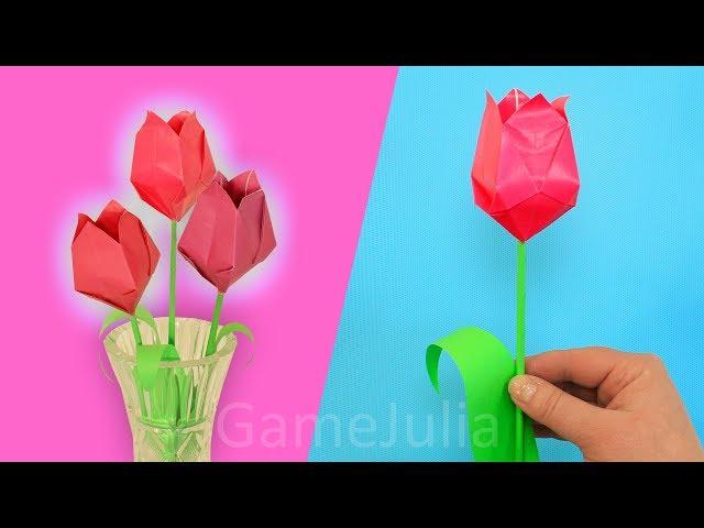 Gift for mom - How to make a paper tulip