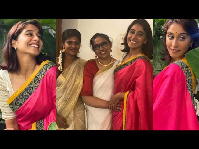 Actress Regina Cassandra Onam Celebrations With Her Family | TFPC