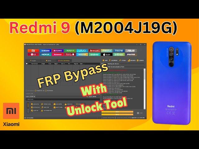 Redmi 9 (M2004J19G) FRP/Google Account Bypass With Unlock Tool