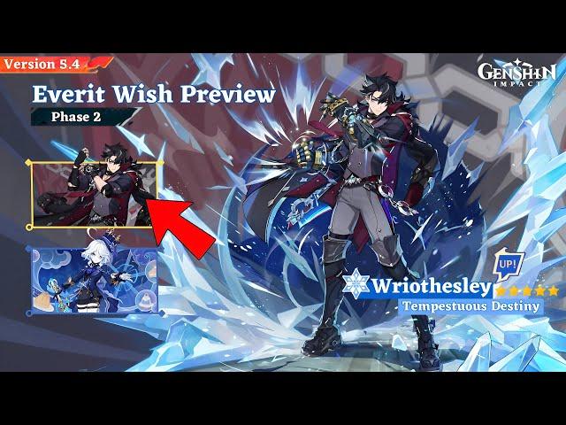 Wriothesley RERUN BANNER FINALLY CONFIRMED!! Version 5.4 CHARACTER RERUN BANNERS - Genshin Impact