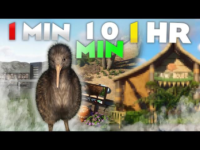  1 Minute | 10 Minute | 1 Hour - Planet Zoo Habitat Challenge!