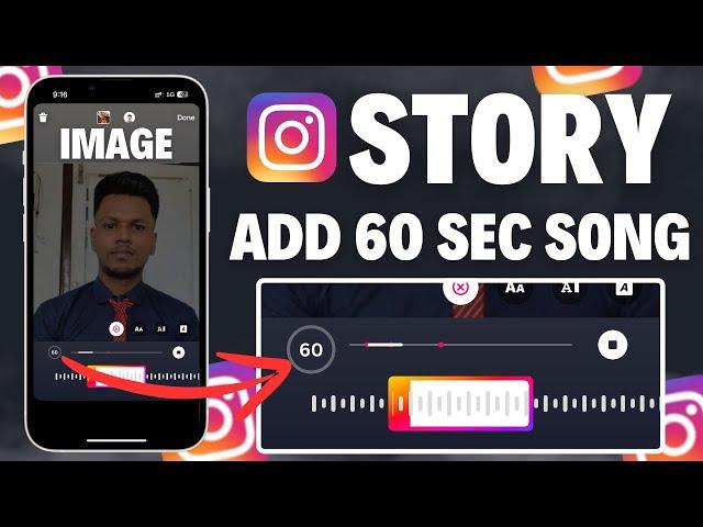 Add 60 Second Song on Any Instagram Image Story | Instagram Par Full Story Lagaye, 1 minute ki story