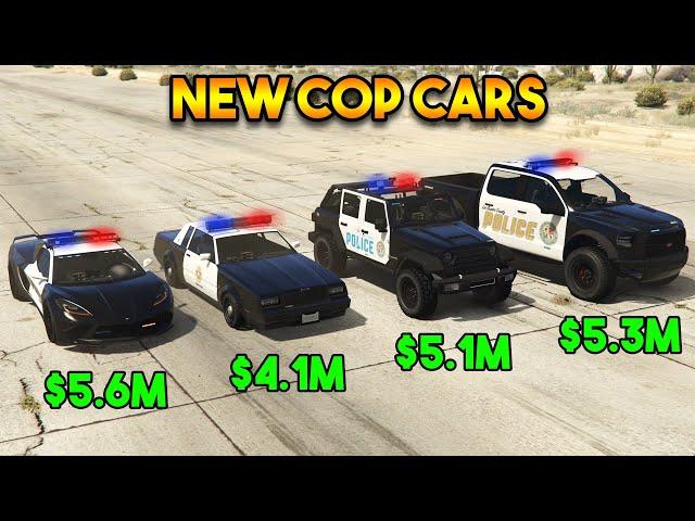 GTA Online - 4 NEW COP CARS COMPARISON (WHICH IS BEST?)