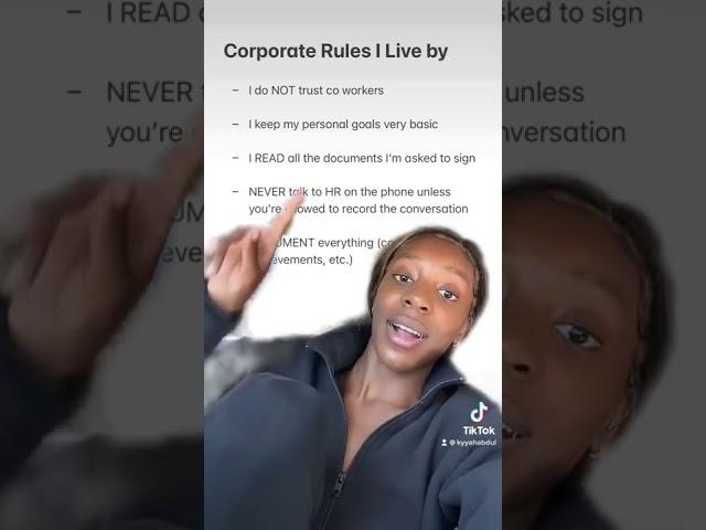 5 Corporate Rules I live by | How to Survive Corporate America