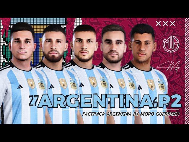 Facepack Argentina Part2 Pes 2021 World Cup Qatar 2022 | By Modo Guerrero