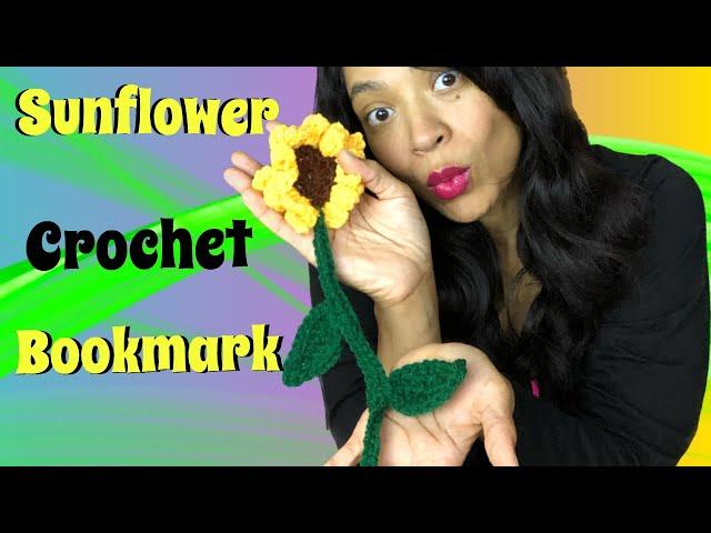 Crochet Bookmark | Sunflower Crochet Bookmark