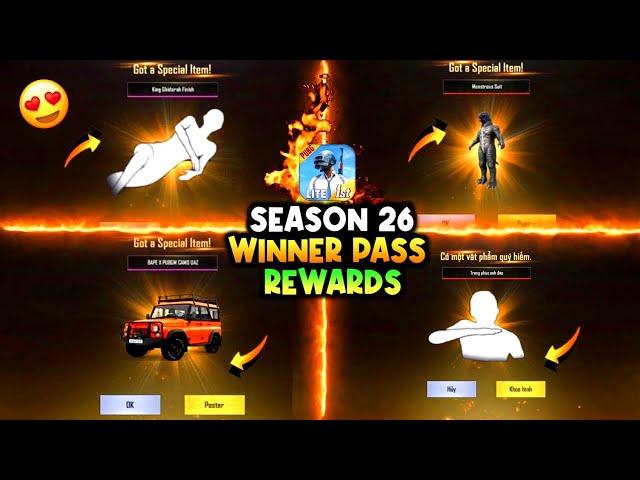 PUBG LITE NEW SEASON 26 WINNER PASS | PUBG MOBILE LITE SEASON 26 WINNER PASS | 100% CONFIRM REWARDS