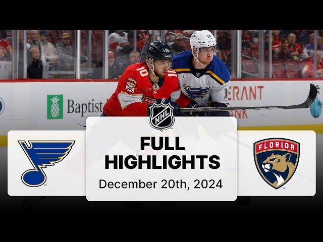 NHL Highlights | Blues vs. Panthers | December 20, 2024