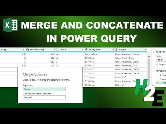 How to Merge and Concatenate Fields in Power Query