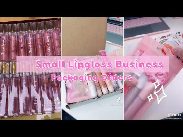 Small Business Check!| ASMR Packaging Lipgloss Orders| TikTok Compilation