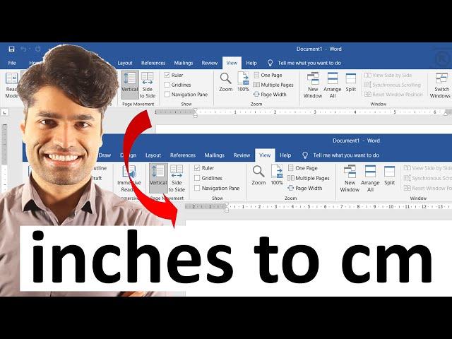 How to change inches to cm in Word