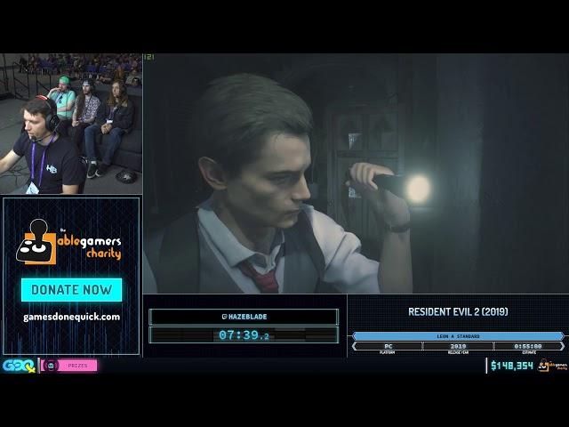 Resident Evil 2 (2019) by Hazeblade in 58:17 - GDQx 2019