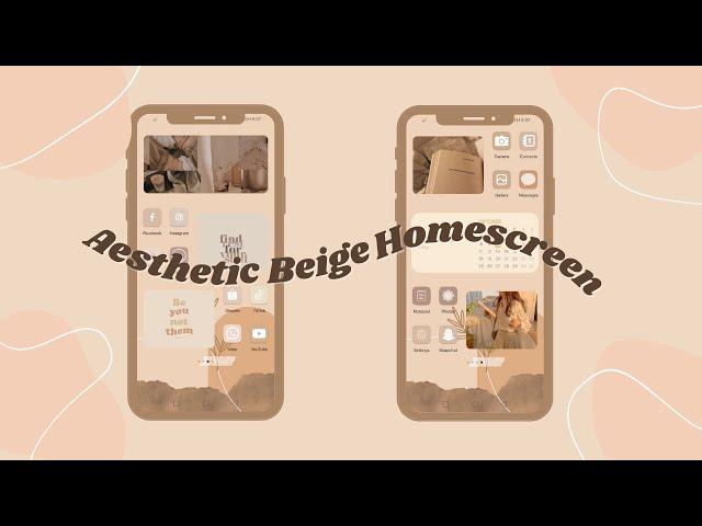 aesthetic beige theme homescreen  aesthetic android phone 2021 