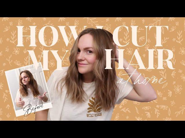 HOW I CUT MY HAIR AT HOME // as a stay at home mom // trendy easy mom cut