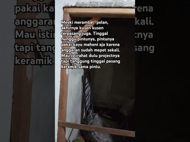 Kusen pintu sudah terpasang, pakai kayu bengkere bekas semua  #tipsbangunrumah #rumahkos