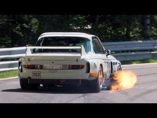 BMW 3.5 CSL prefectly driven by Michael Kammermann at Hillclimb Gurnigel 2023