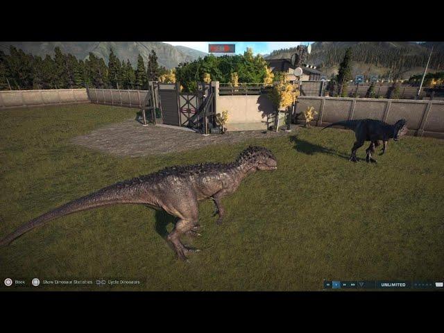 Jurassic World Evolution 2 indominus rex socializing