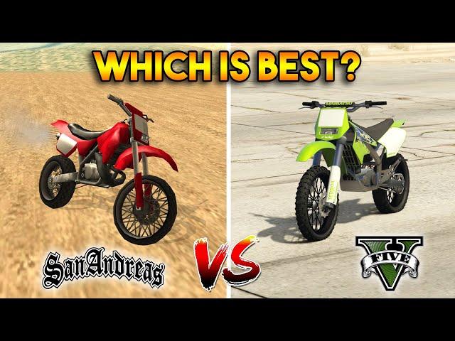 GTA 5 SANCHEZ VS GTA SAN ANDREAS SANCHEZ : WHICH IS BEST?