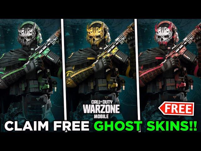 How To Unlock 3 FREE Ghost Skins In Warzone Mobile When It Releases! Day ZERO LAUNCH Event!