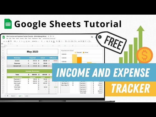 How to Build an Income and Expense Tracker from Scratch - Google Sheets TUTORIAL Budget Spreadsheet