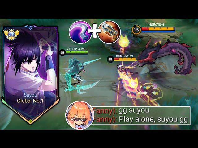 Kill 20 SUYOU TOP GLOBAL! BUILD EMBLEM SUYOU ONE HIT BROKEN (Global Suyou Gameplay) - Mobile Legends