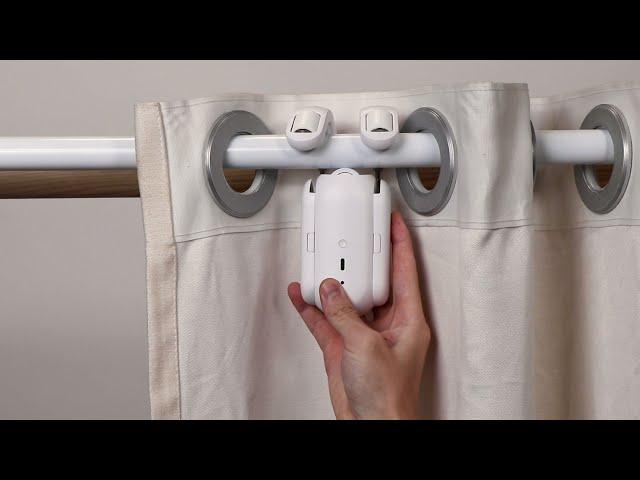 How to install SwitchBot Curtain Rod 2 on Grommet Curtains