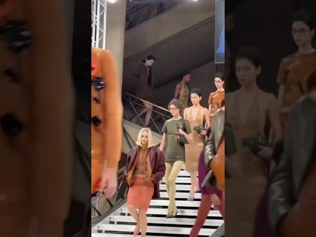 No pants no problem in Miumiu Fall-winter 2023 Fashion show 