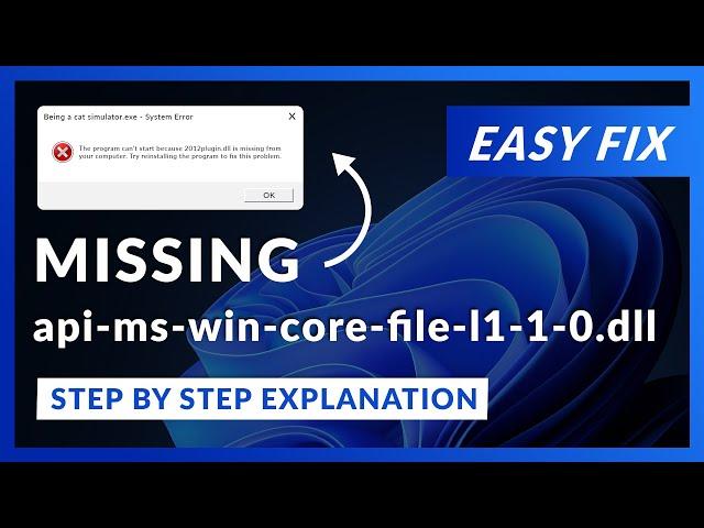 api-ms-win-core-file-l1-1-0.dll Error Windows 11 | 2 Ways To FIX | 2021