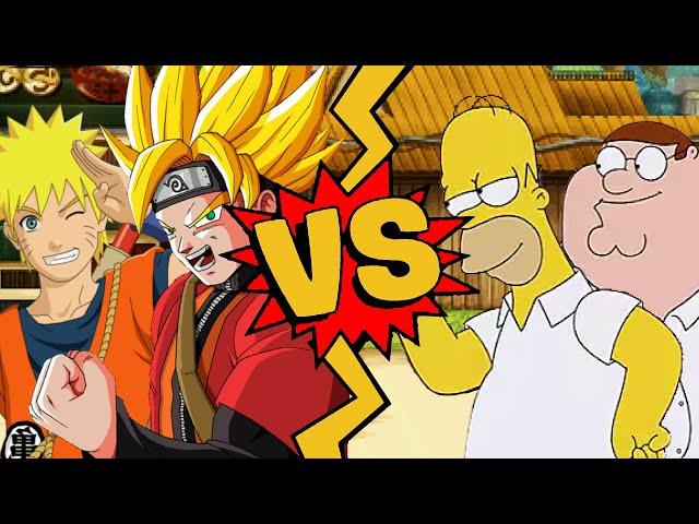 M.U.G.E.N Battles | Goku/Naruto Uzumaki vs Homer Simpson/Peter Griffin