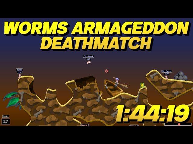 Worms Armageddon - Deathmatch Speedrun in 1:44:19