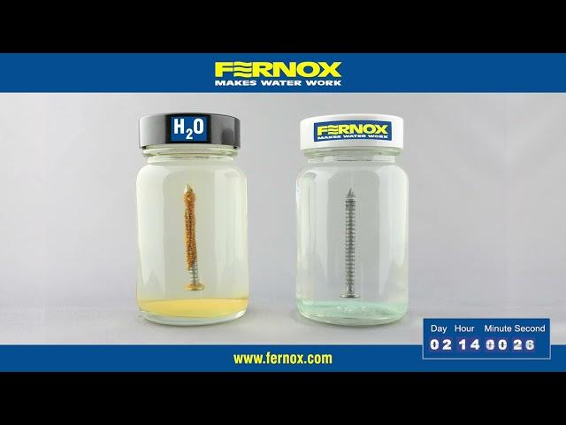 Corrosion process in water with and without Fernox Inhibitor