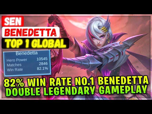 82% Win Rate No.1 Benedetta, Double Legendary Gameplay [ Top 1 Global Benedetta ] Sen Mobile Legends