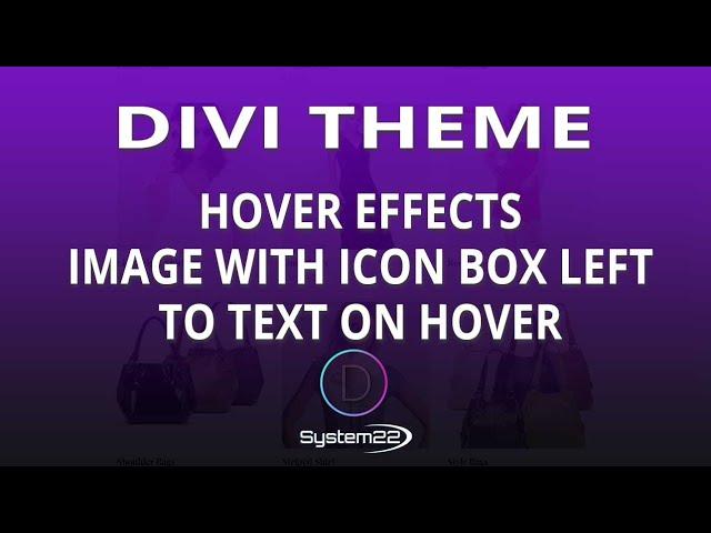 Divi Theme Hover Effects Image With Icon Box Left To Text On Hover 