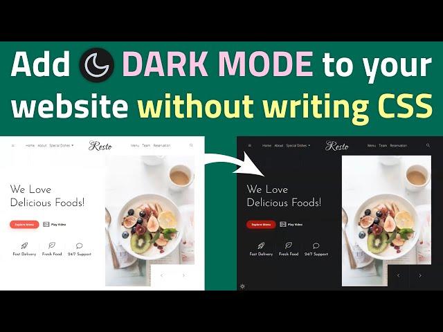 How to add dark mode to your website with no CSS