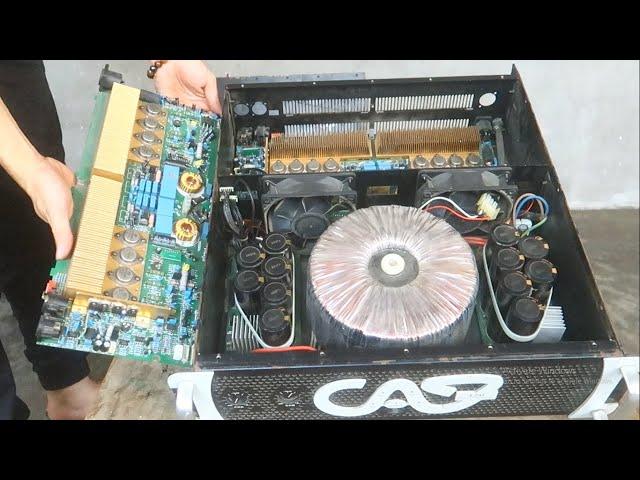 Professional audio power amplifier restoration //  CAF audio amplifier restoration