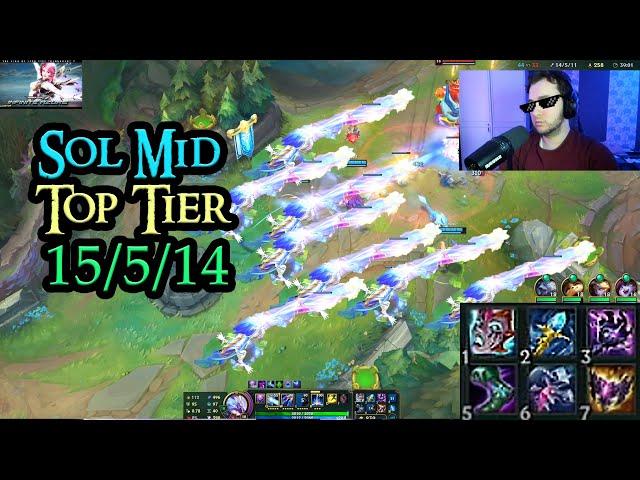 15/5/14 Aurelion Sol Mid Gameplay Ranked Solo Queue Items & Runes | LoL