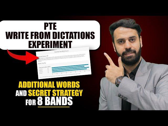 PTE Experiment - Write from Dictation | 100% Working | PTE Listening WFD Tips & Tricks | VLE