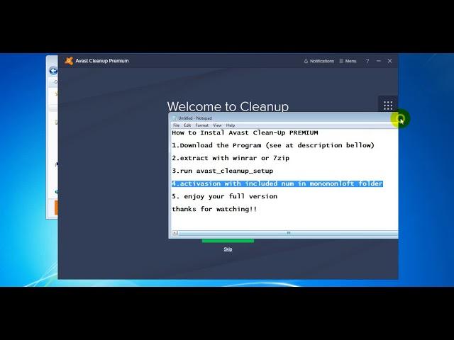 Avast Clean up for optimize your PC performance