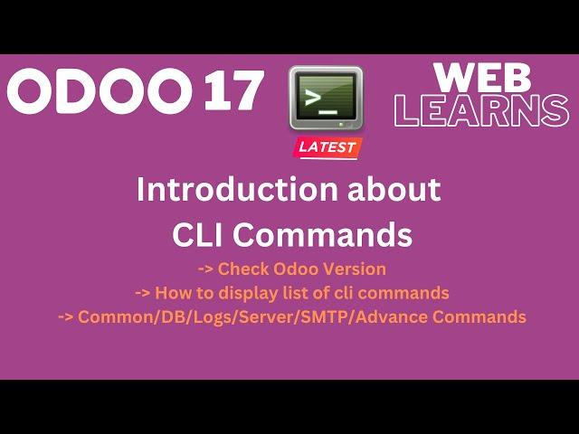 Introduction to Odoo 17 CLI Commands | Mastering the Command Line Interface